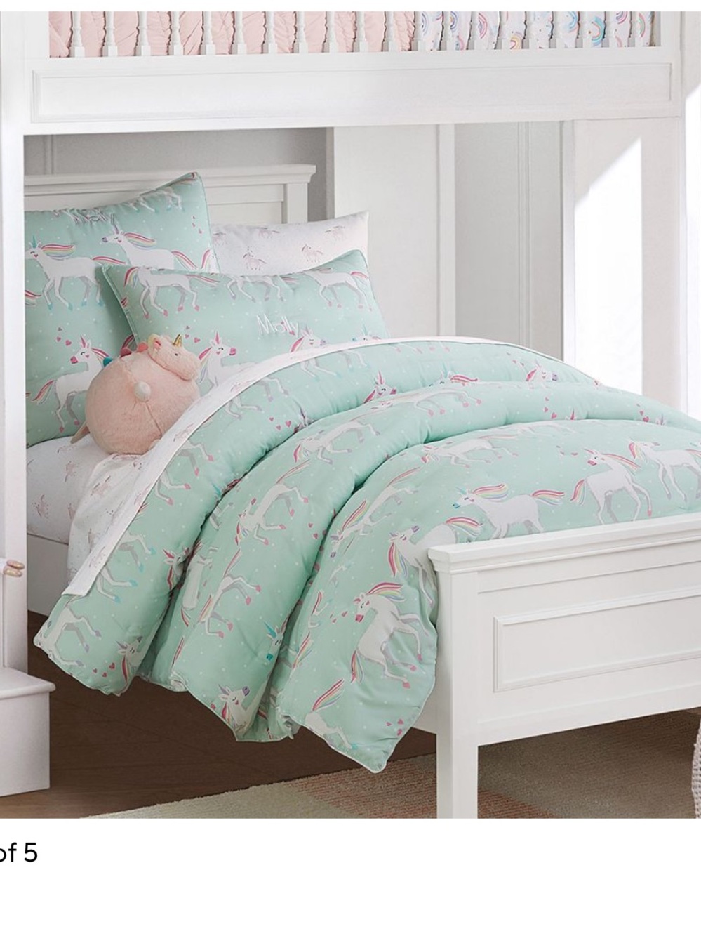 Pottery Barn Kids Molly Unicorn Dream Puff Comforter Queen size